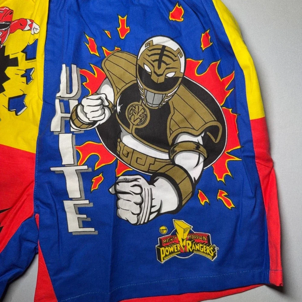 VTG Power Rangers Swim Trunks Boys XL‎ 12-14 Cotton 95 Vintage Retro Kidcore NEW